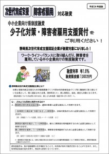 少子化対策・障害者雇用支援貸付