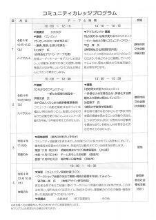 令和４年度コミュニティカレッジ